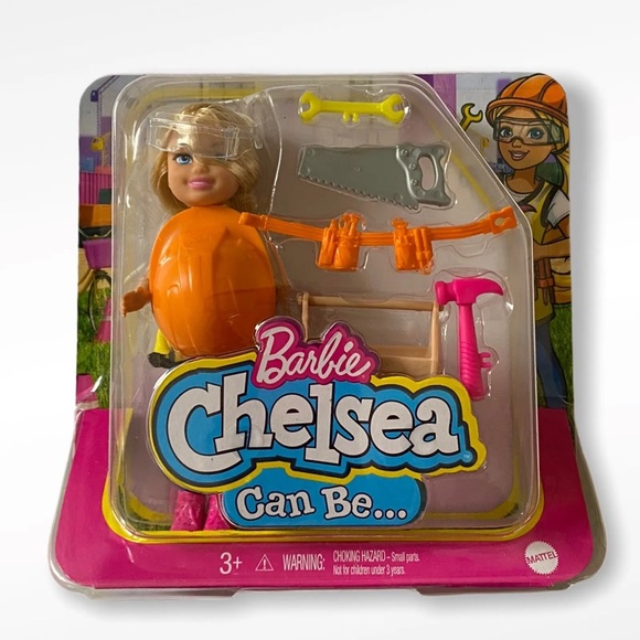 Barbie Chelsea Can Be A Builder Construction Worker Doll Toy NEW Playset - Picture 1 of 4